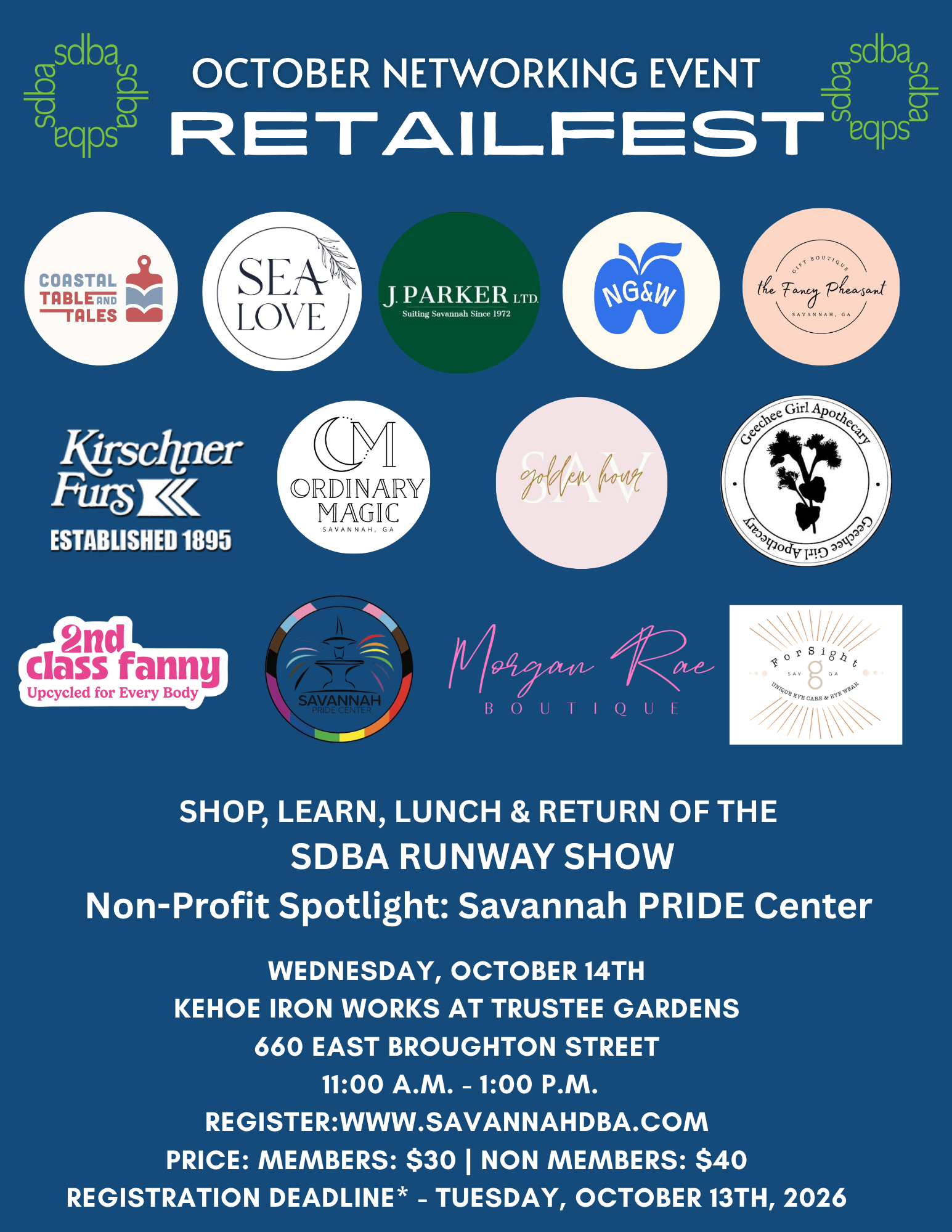 SDBA OCTOBER NETWORKING LUNCHEON: RETAILFEST